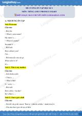 Đề cương ôn tập học kì 1 Tiếng Anh 3 - Phonics Smart